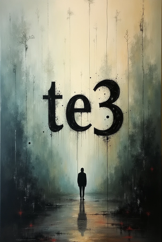 Tableau sur le quel est écrit: "Te³"