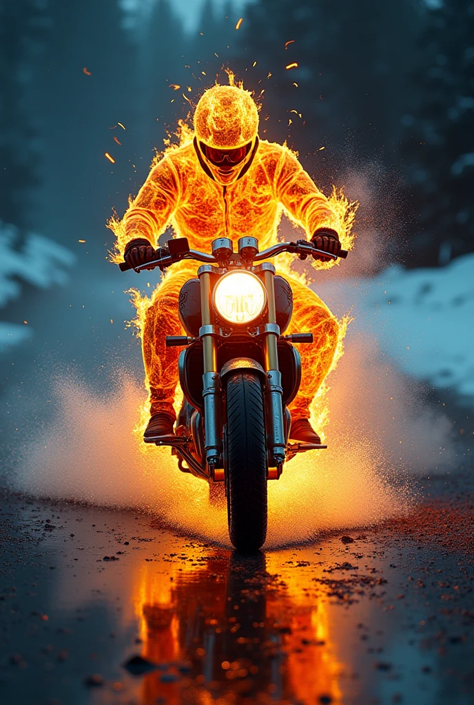 6 super bike in image,add fire,water and ice