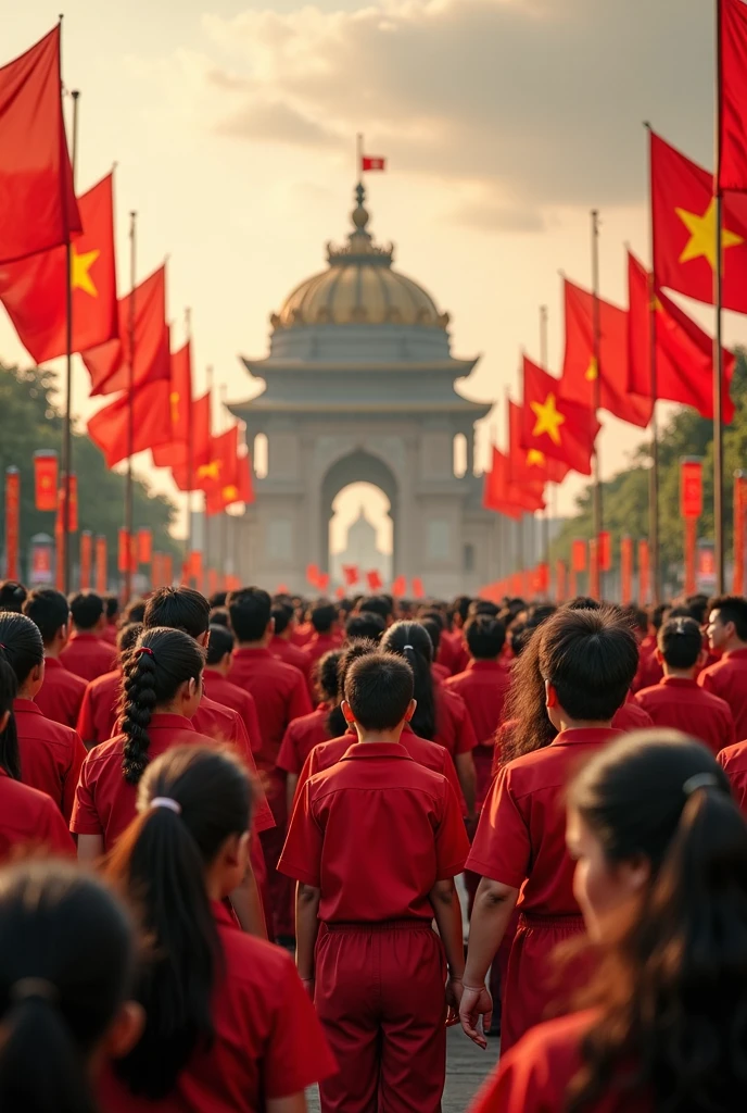 Take some commemorative photos to celebrate the National Day of the Socialist Republic of Vietnam.