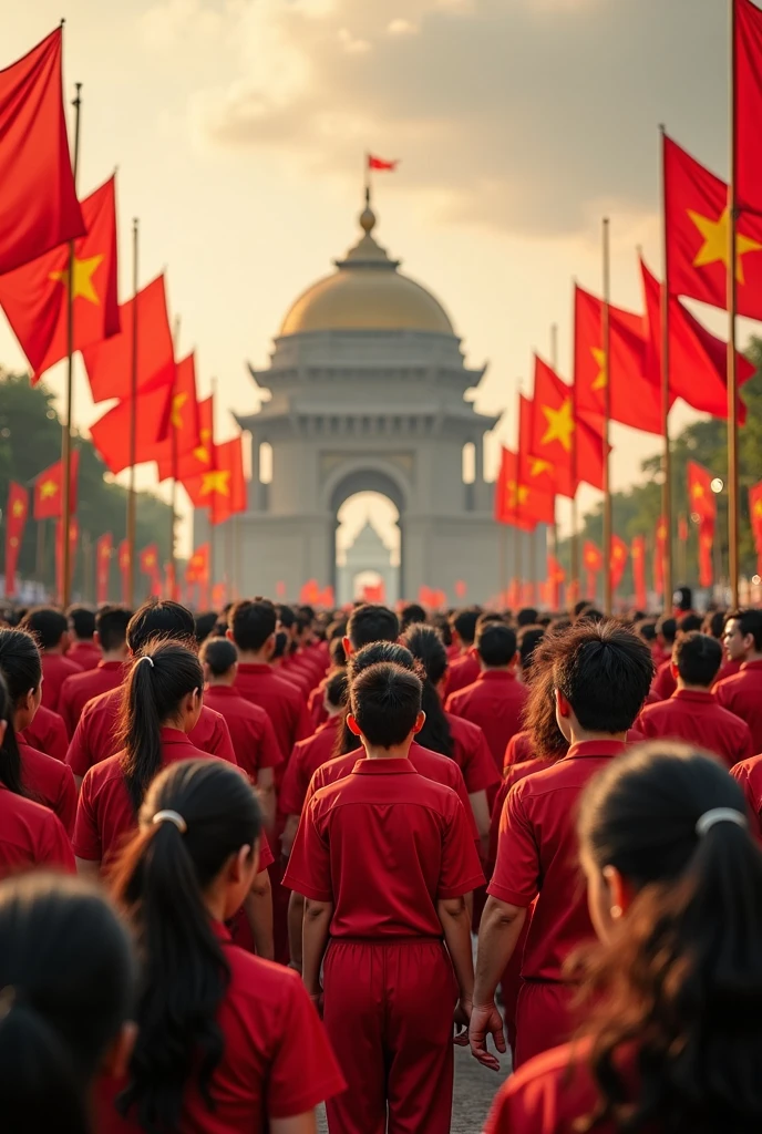 Take some commemorative photos to celebrate the National Day of the Socialist Republic of Vietnam.