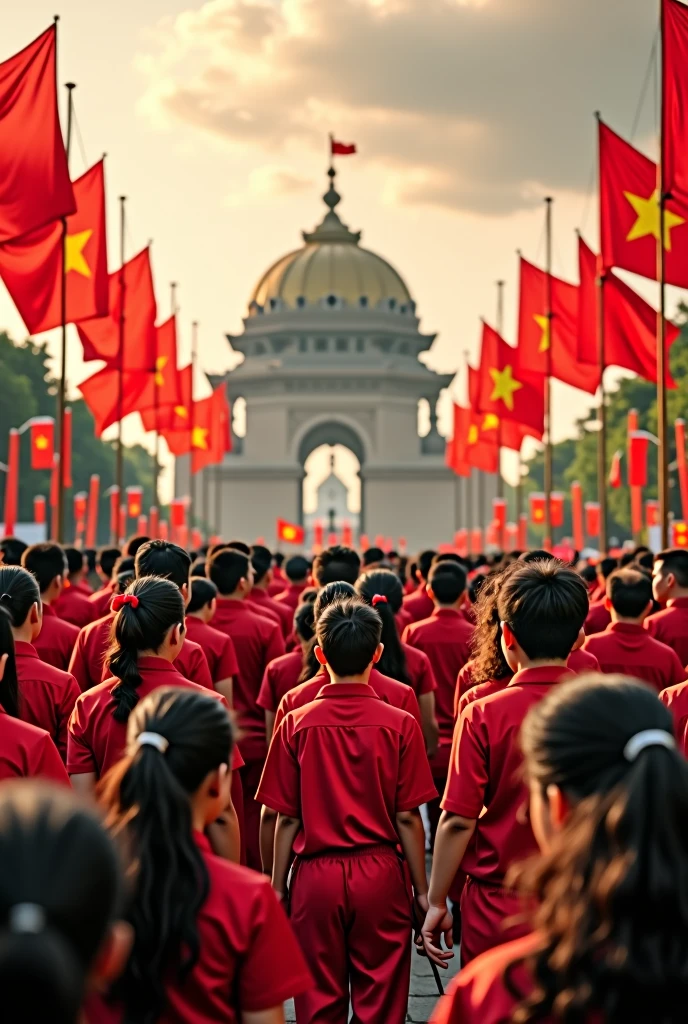 Take some commemorative photos to celebrate the National Day of the Socialist Republic of Vietnam.