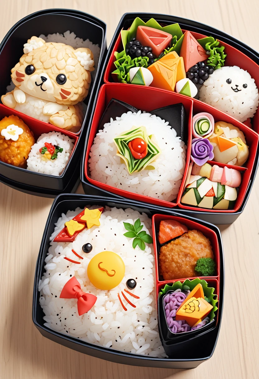 Triangular rice balls、Bento