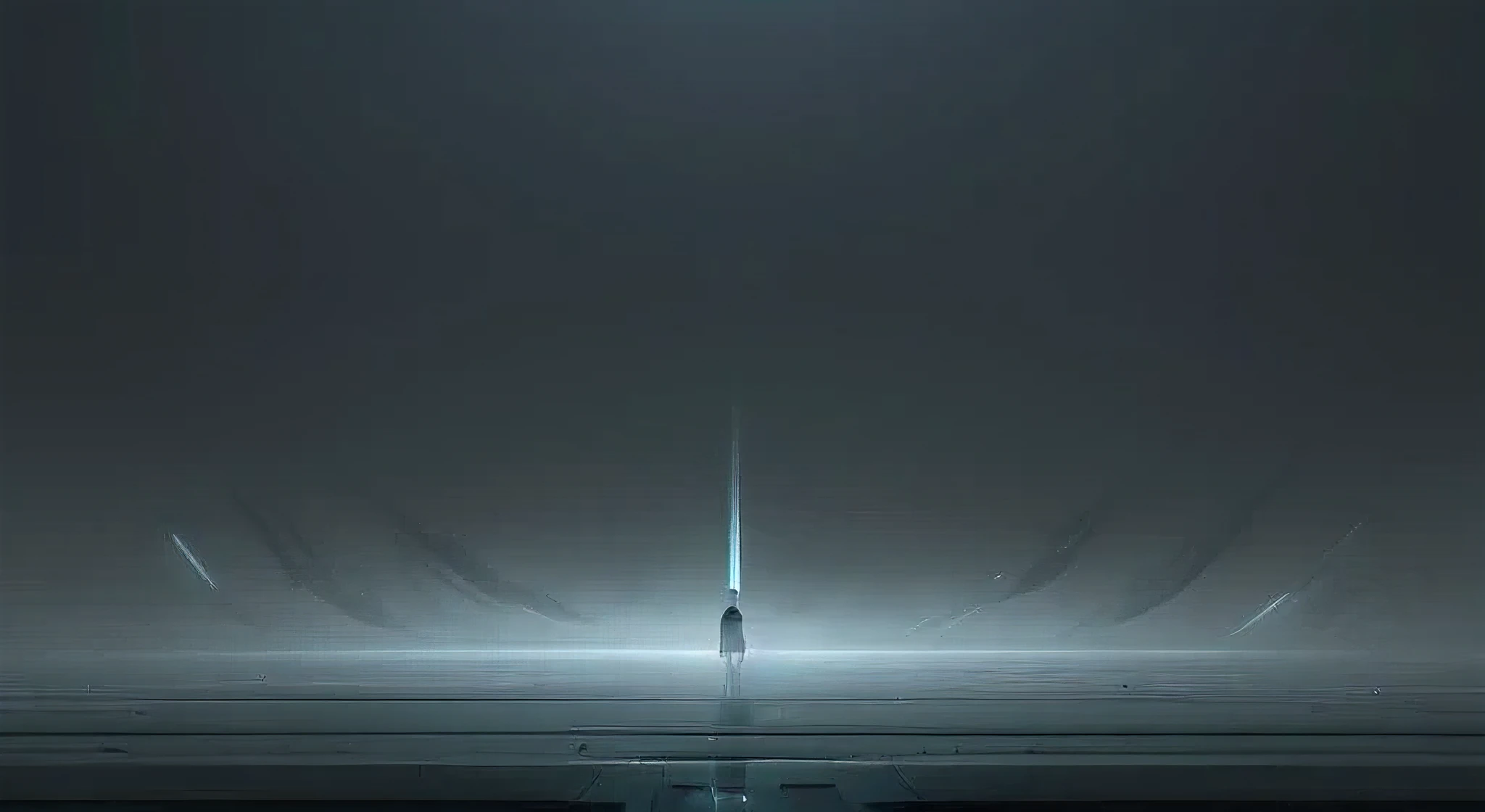 loneliness and hard fog, futuristic elements