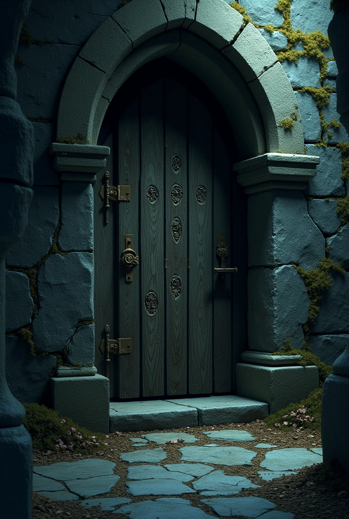 Coraline's small and spooky secret door located inside Hogwarts castle