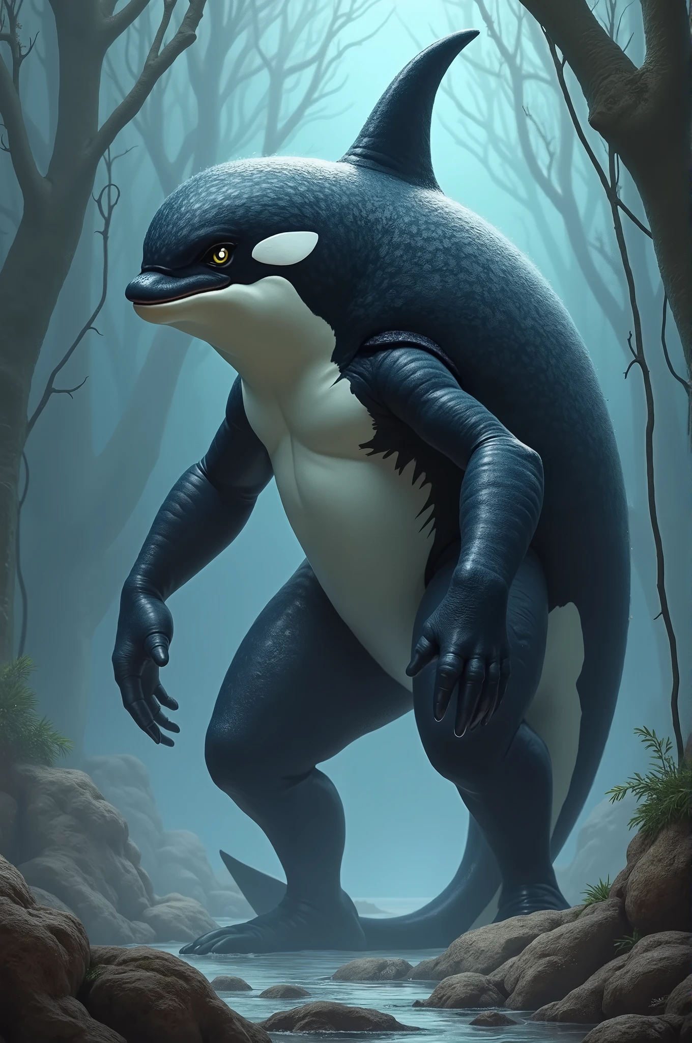 A furry orca with a more