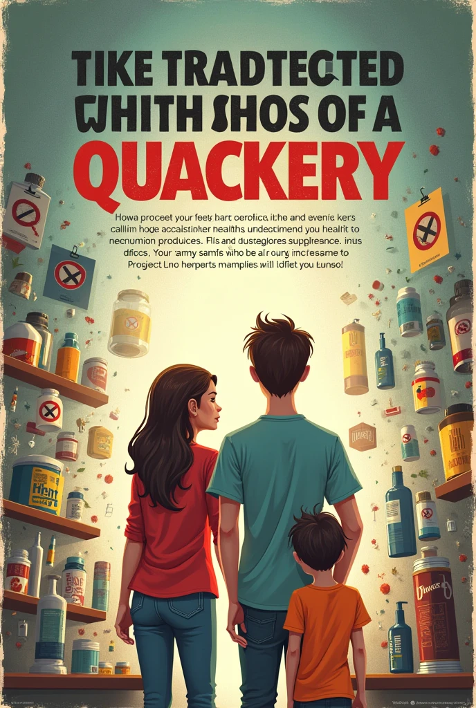 can u draw a poster about, “how can you protect your family and yourself from quackery.”