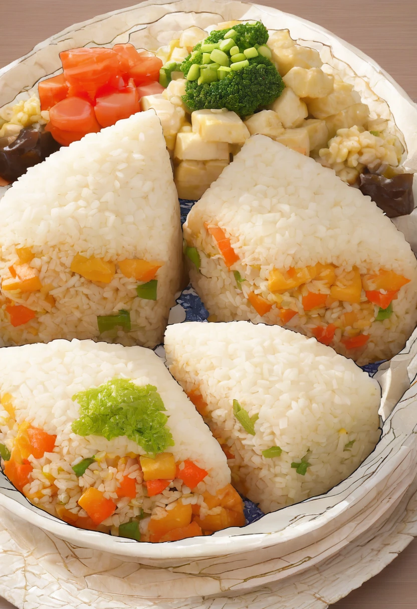 Triangular rice balls、Bento