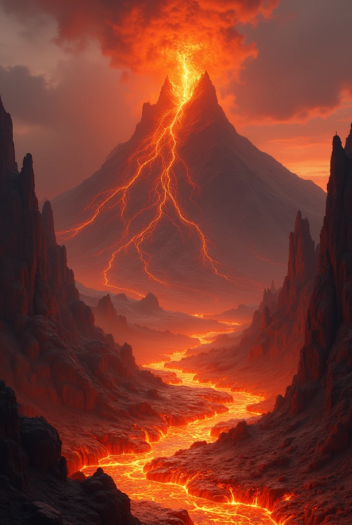 The Valley of Fire is located in the southernmost part of Valoria and is home to an ancient volcano covered in hot lava. 