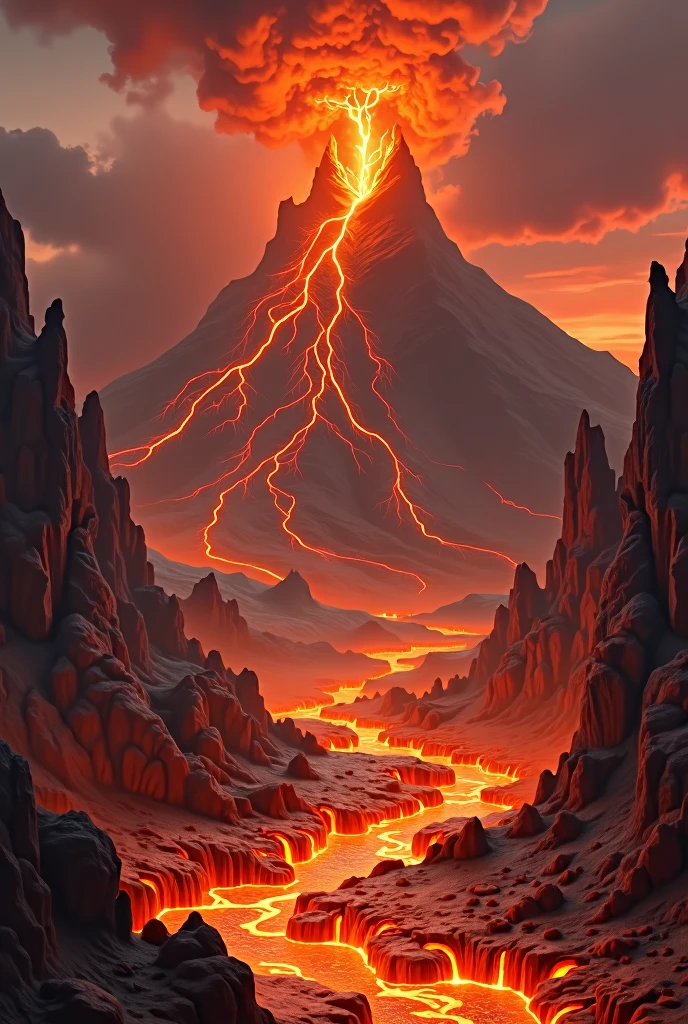 The Valley of Fire is located in the southernmost part of Valoria and is home to an ancient volcano covered in hot lava.