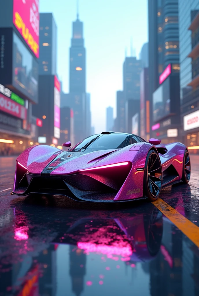 Create image of a car with sticker written 40000