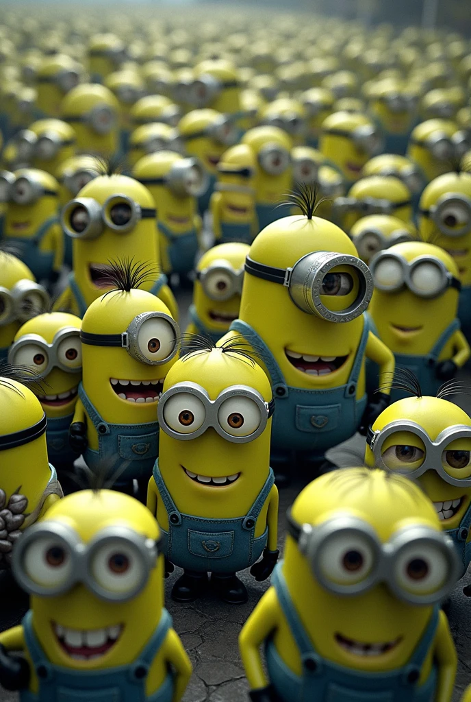 crowd of green Minions