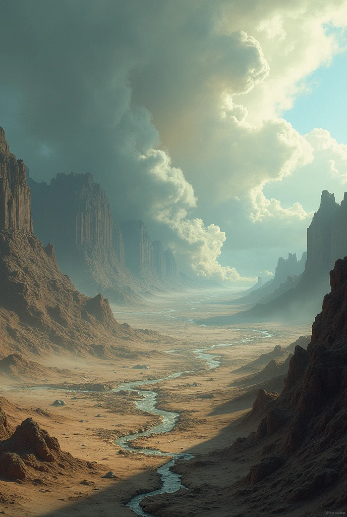 I would like to create a simple image of the Permian Triassic extinction event., I want one without fire