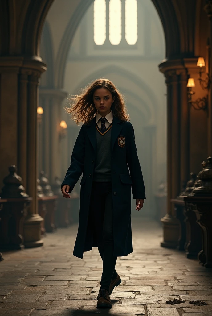 Hermione was walking towards the Great Hall when an object fell out of her pocket..
The object is a pendant with an hourglass.