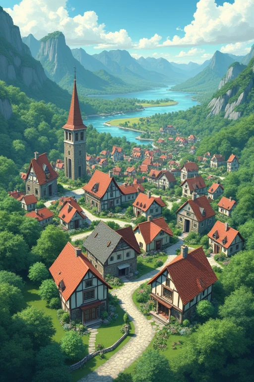Ghibli Town from the Air
