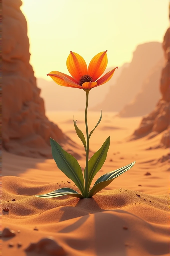 A flower in desert 