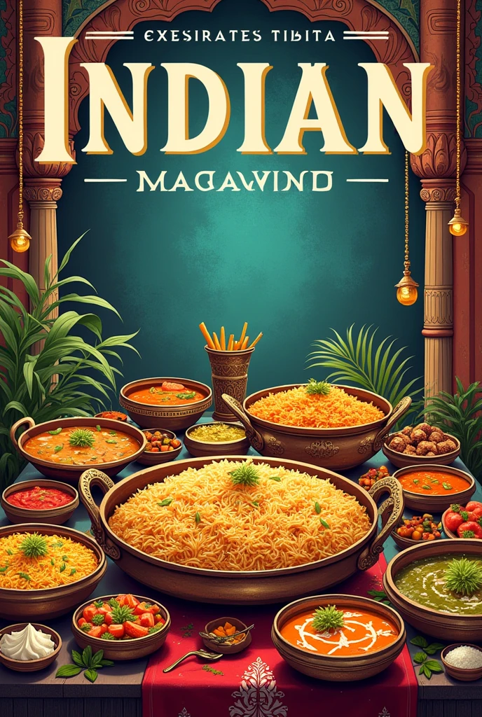 Indian food related magazine cover