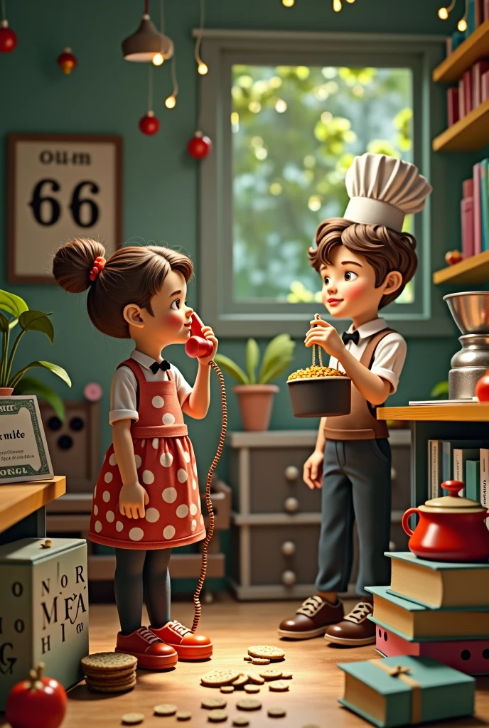 has to have: Our anecdotes (written in a corner in cursive) and then a $50, the number 66, a teacher as if talking on the phone, a cook, lentils, side of the evening, a tea mate, some fine cookies or the box that says the spike. some books. A set of missing teeth, a book that tells our magical stories or our magical book. a scale and a hydro washer and maybe a fence with a photo.