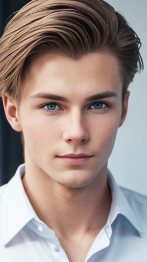 A handsome young Finnish man focus on the face