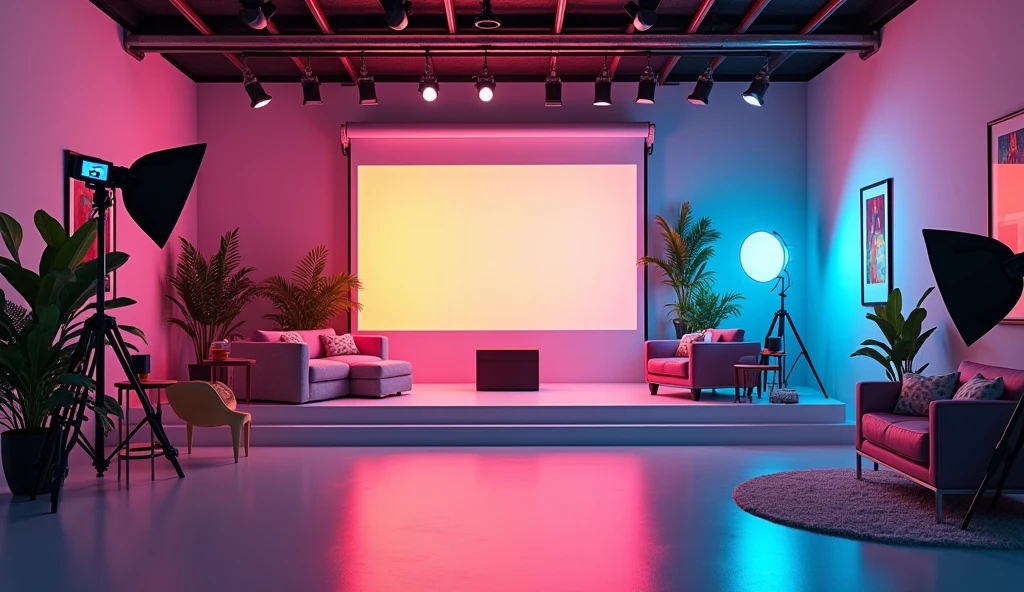 Please create vlog channels background studio