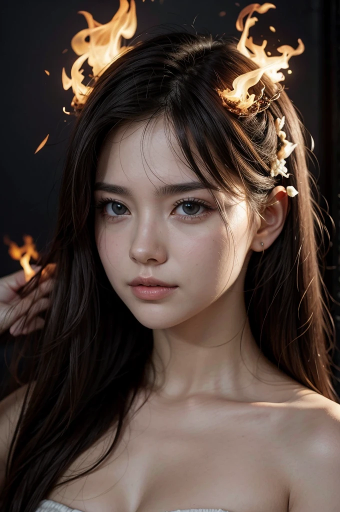 with hair on fire