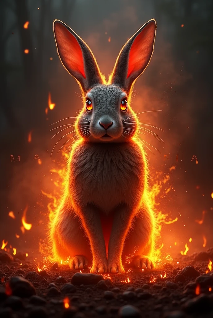 Guild slogan with the name ™ MAFIA with rabbit and fire 