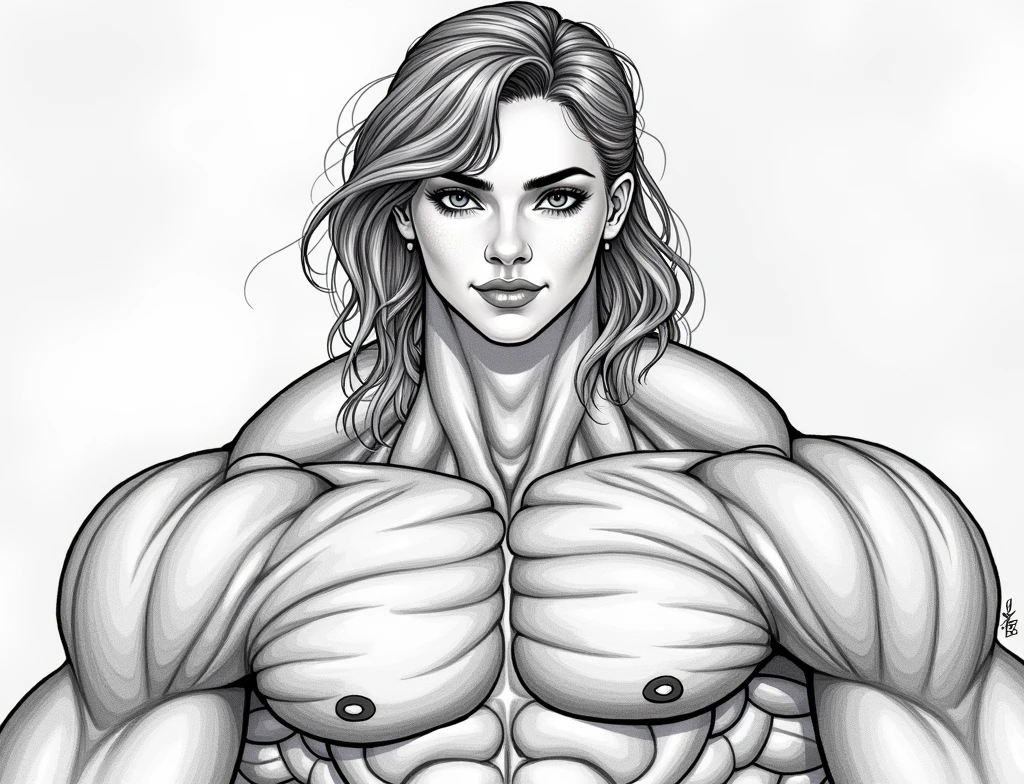 gorgeous young bodybuilder girl with the face of a young Emma Watson, in peak conditioning, flexing her huge ripped muscles, she weighs 260 lbs and has a body fat percentage of 1%, extremely shredded, insanely muscular, powerful ripped pecs, pectorals, ripped muscular pectorals, female, gorgeous face, insanely muscular and sculpted physique. naked super muscular, gorgeous, tanned, jacked, huge, insanely ripped lean girl with hard nipple and long midriff and tiny waist and 10-pack abs, flat stomach, shredded abs, sculpted shoulders, best quality, solo, seductive smile, best quality, extremely detailed