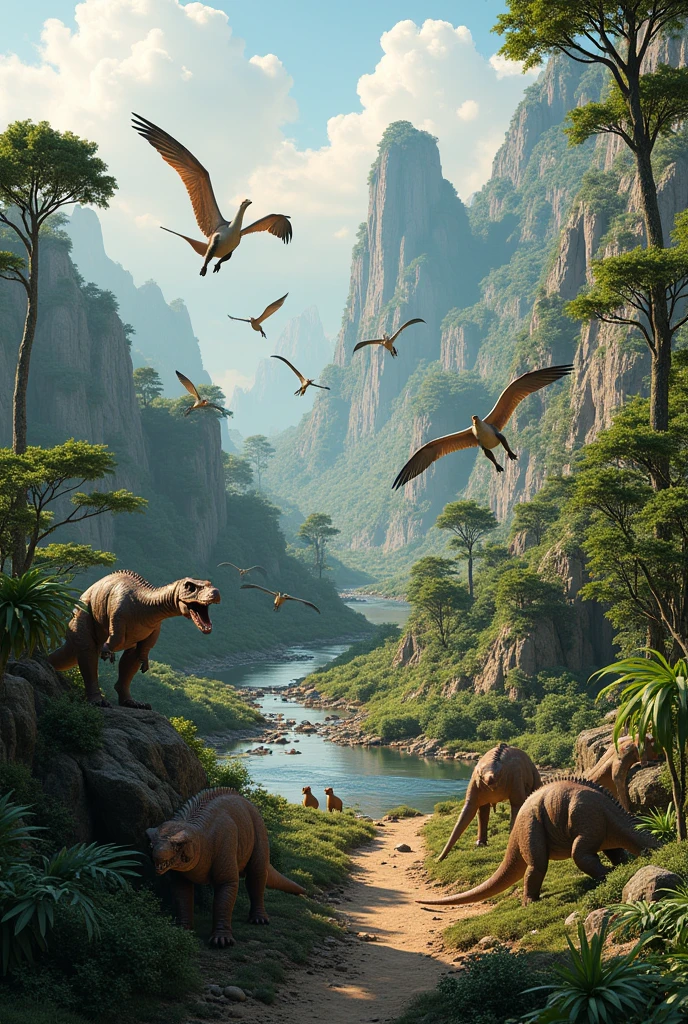 Image of the Jurassic Triassic period, Very realistic