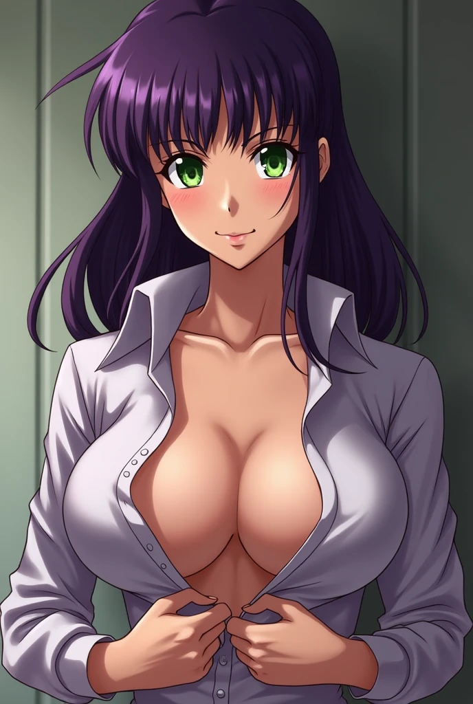 Faye Valentine showing her big taking a realistic photo
