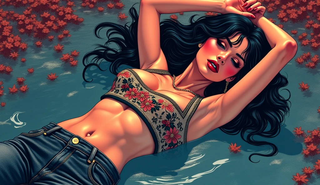 1sexy girl with forest clothes, flowers, leaves, mandalas, fractal,, Sleeping Beauty, by Bella🦋 full body, beautiful girl sleeping, room with mirror, girl sleeping on bed and sheets, old clock and lamp on table, full body, black hair, Transparent clothing,open legs, view of pubic hair, 1 sexy girl in transparent forest clothes,exposed breasts, open transparent t-shirt,mandala and flower tattoos, La mejor calidad, Obra maestra, llustration, muy delicado y hermoso, muy detallado, CG, Unidad, Fondo de pantalla de 8k, ridiculous, huge filesize, lente muy ancha, Luz suave,Sleeping Beauty, by Bella🦋 full body, beautiful girl sleeping, full body, black hair, Transparent clothing, slight smile,, open legs, view of pubic hair, 1 sexy girl in transparent forest clothes,exposed breasts, open transparent t-shirt,mandala and flower tattoos, La mejor calidad,