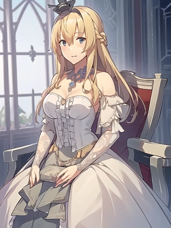 warspite \(kancolle\),((masterpiece)),(((best quality))),((ultra-detailed)),((illustration)),((disheveled hair)),((frills)),(1 girl),(solo),1girl, Scene of a night dance  being held at a castle, A beautiful woman in an evening dress stands on the balcony, woman is looking outside, You can see the lights of the castle town at night and the beautiful night sky from the balcony., The dance is held in a rococo style room., Chic, elegant, and with a calm atmosphere, photoreal, beautiful, night view, structurally correct, BREAK, The evening dress worn by the woman is very luxurious, Embroidered with silver and gold thread, absurdity, zentangle, Intricate details, Wide range of colors, artwork, rendering, (highest quality:1.4), (Super detailed:1.5), High resolution, Very detailed, unity 8k wallpaper, anatomically correct, (masterpiece:1.3)
