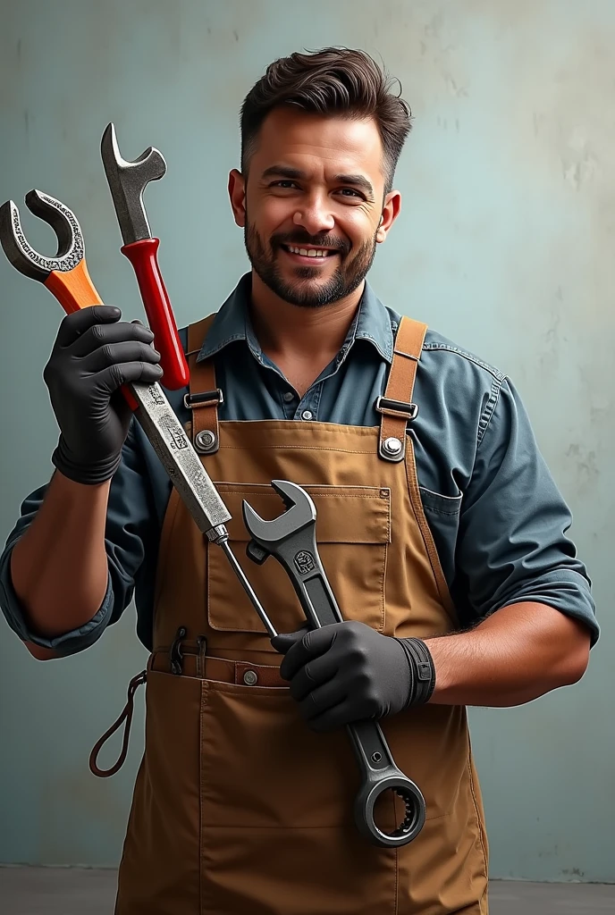 Create a profile picture for a tool seller on Mercado Livre with the name Master Tools