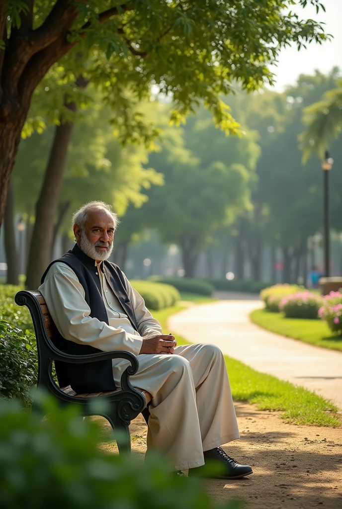 A man from Pakistan in the park