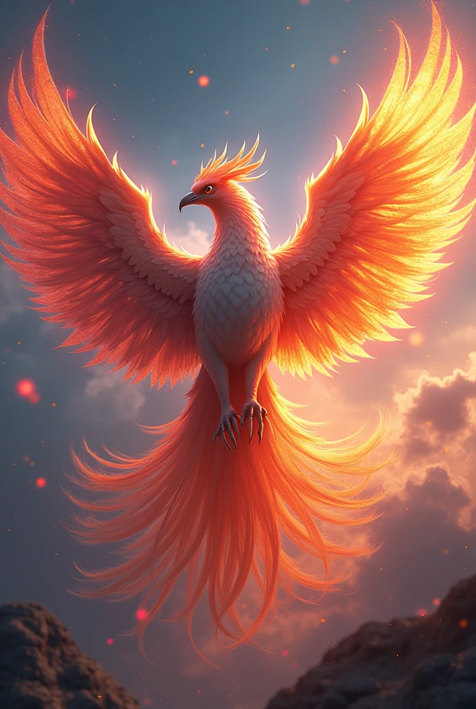 a beautiful, detailed epic rainbow phoenix, hyperrealistic, 8k, highly detailed, intricate feathers, stunning iridescent colors, glowing magical energy, dramatic pose, photorealistic, dramatic lighting, cinematic angle, detailed texture, shimmering effects, masterpiece