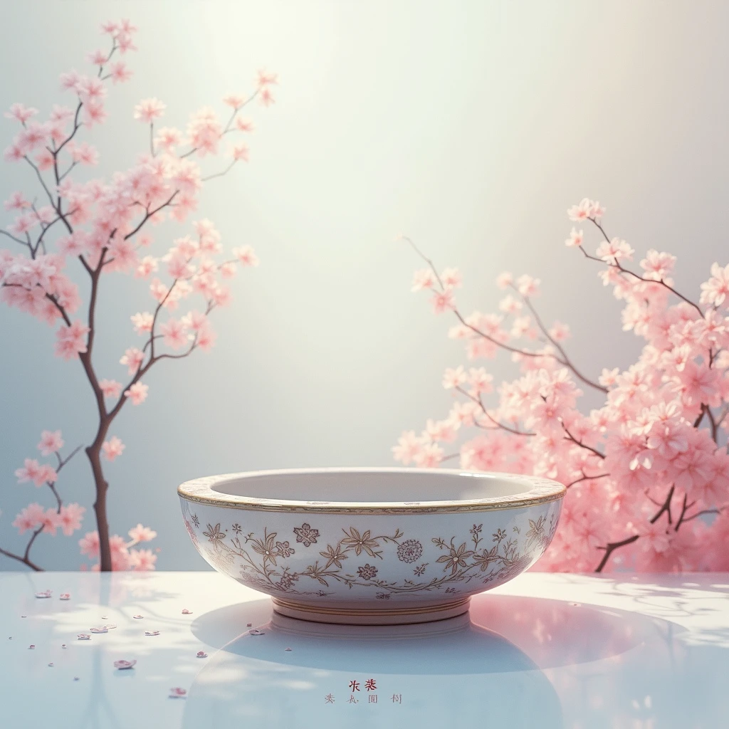 (china Ceramic material), tempera painting, dreamy pastel color paletle, gradient, (special effects:0.1), (masterpiece, best quality, photorealistic, Professional, perfect composition, very aesthetic, absurdres, ultra-detailed, intricate details:1.3)