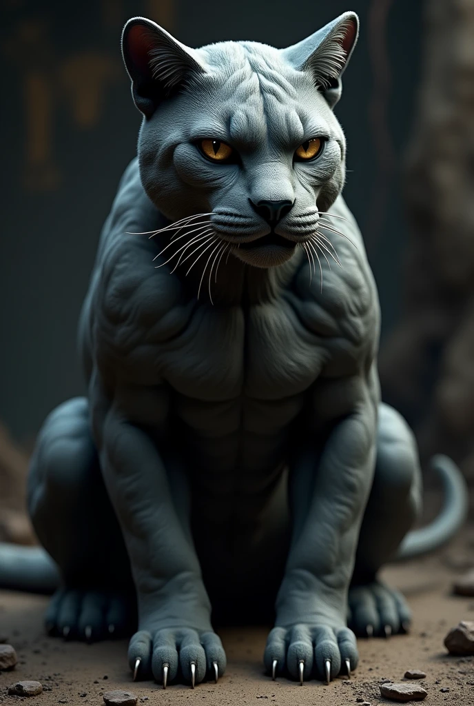 Cat with muscle