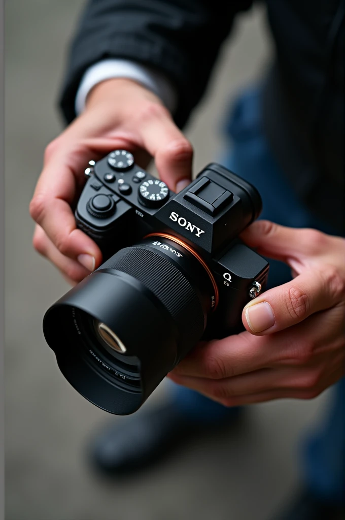 My holding Sony a6400