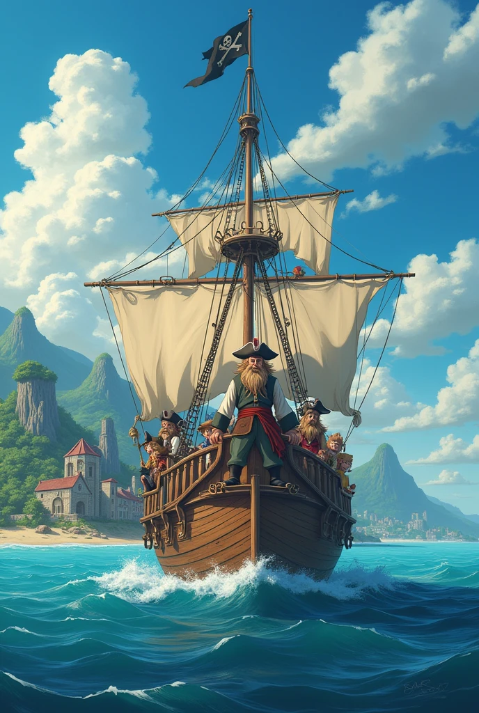 Ghibli style pirate