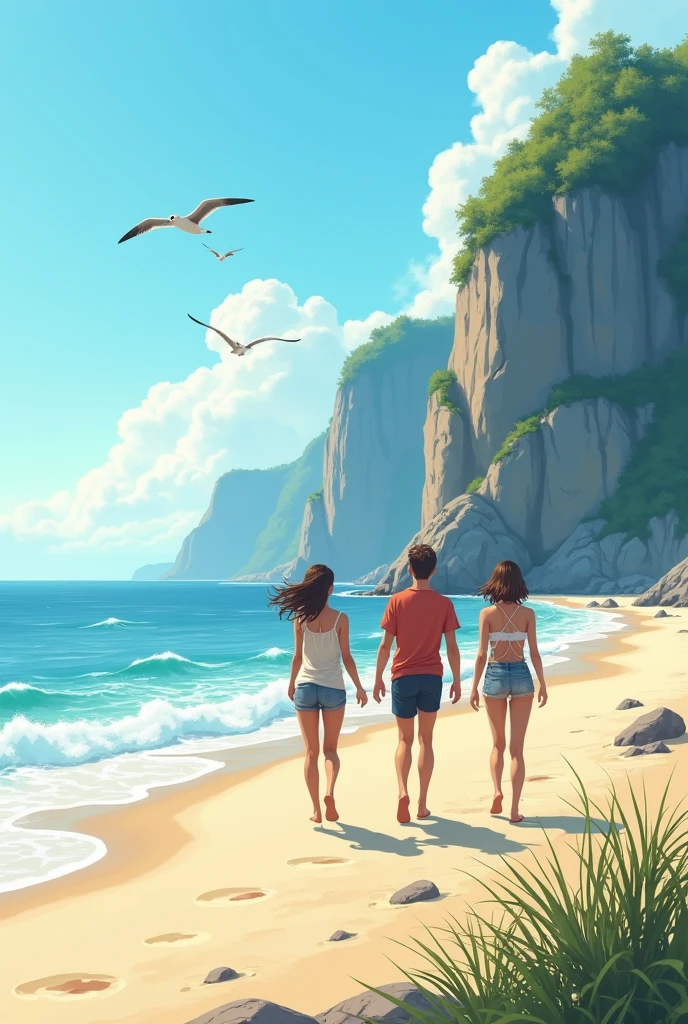 Travel to sea side with friends
