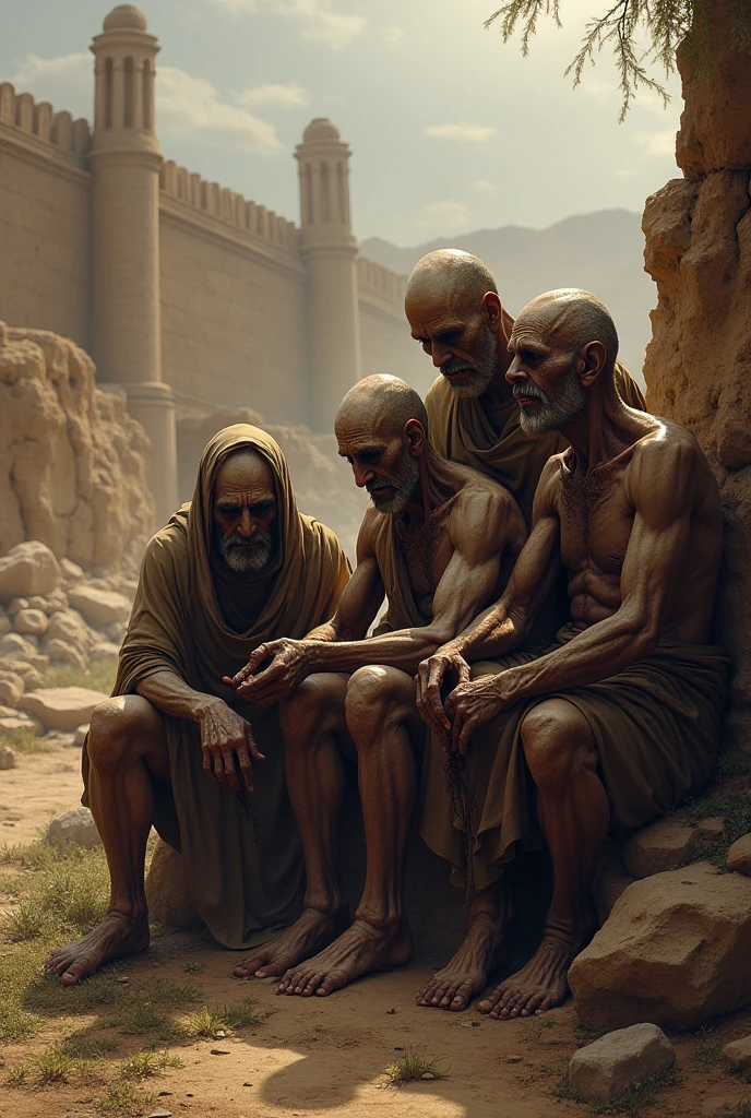 THE FOUR LEPERS OF THE BIBLE OUTSIDE THE CITY OF SAMARIA