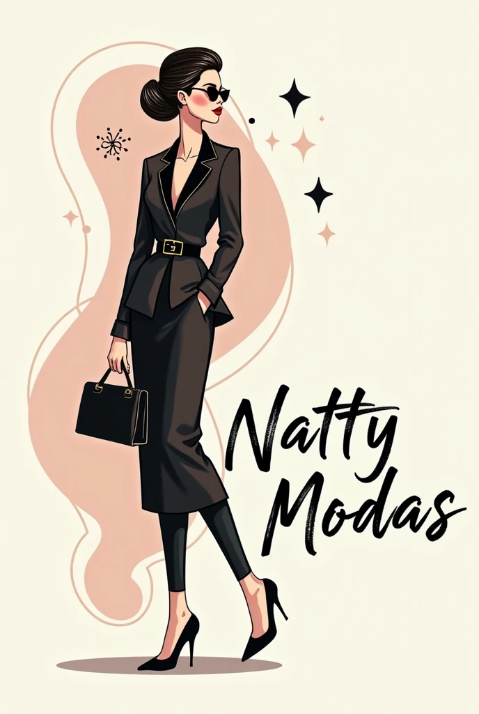 Create a very creative clothing store logo with the name Natty Modas