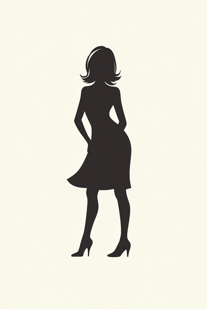 Create a very creative clothing store logo with the silhouette of a small woman and the name Natty Modas