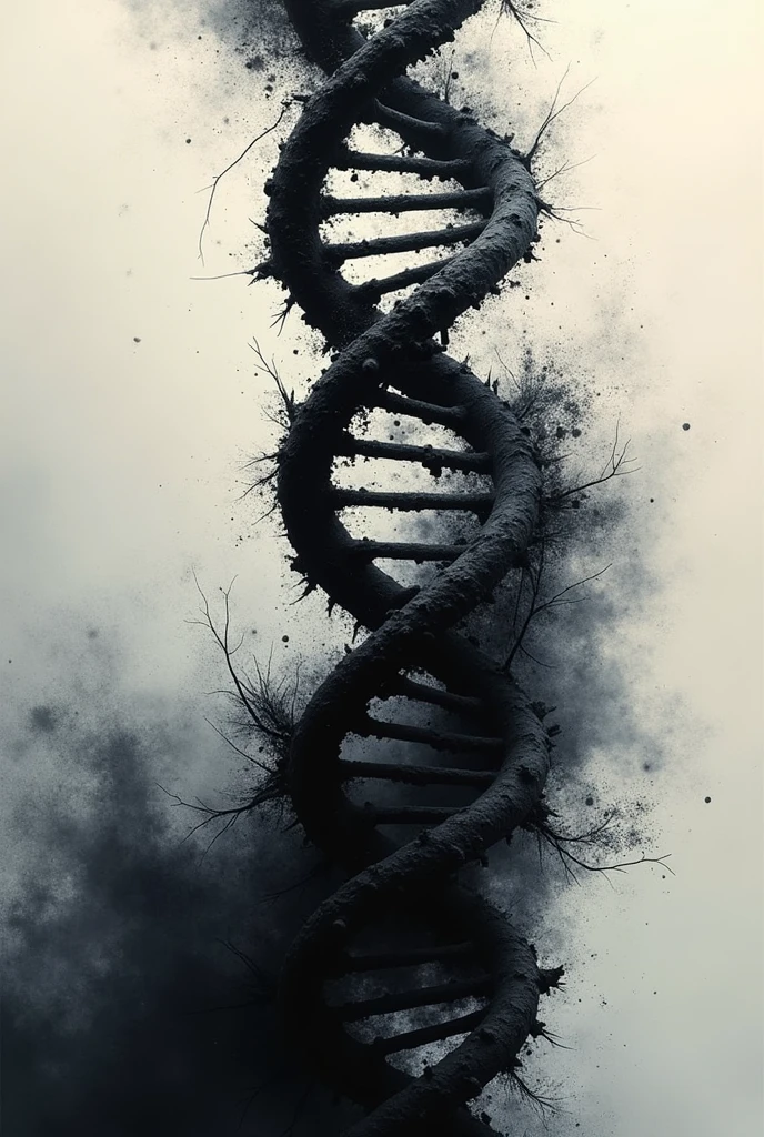 Create a drawing with the DNA of a dancing black color