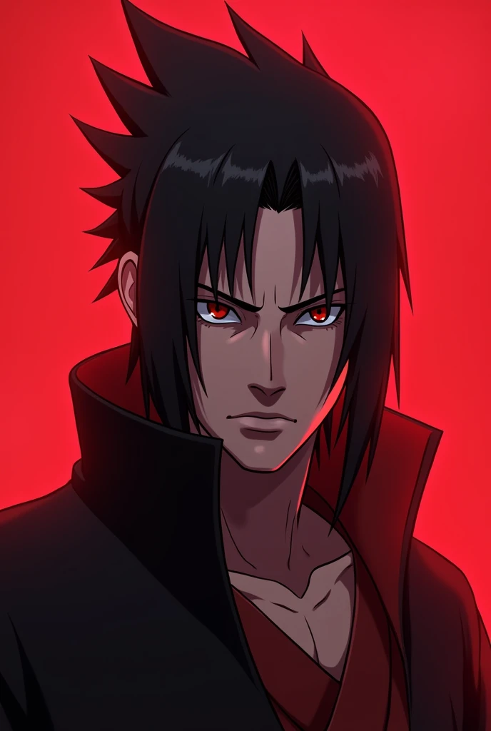  the redish background and 
Hitachi uchiha 3D 4K anime 