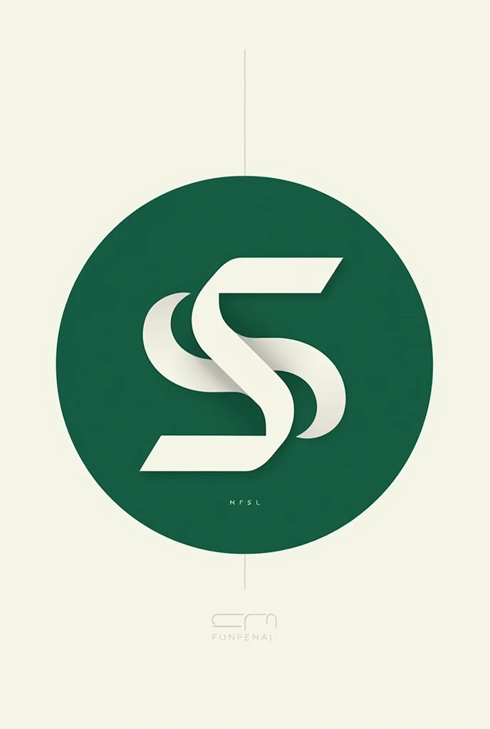 Create a minimalist crest for a team called Club San Martín from Argentina using dark green and white colors