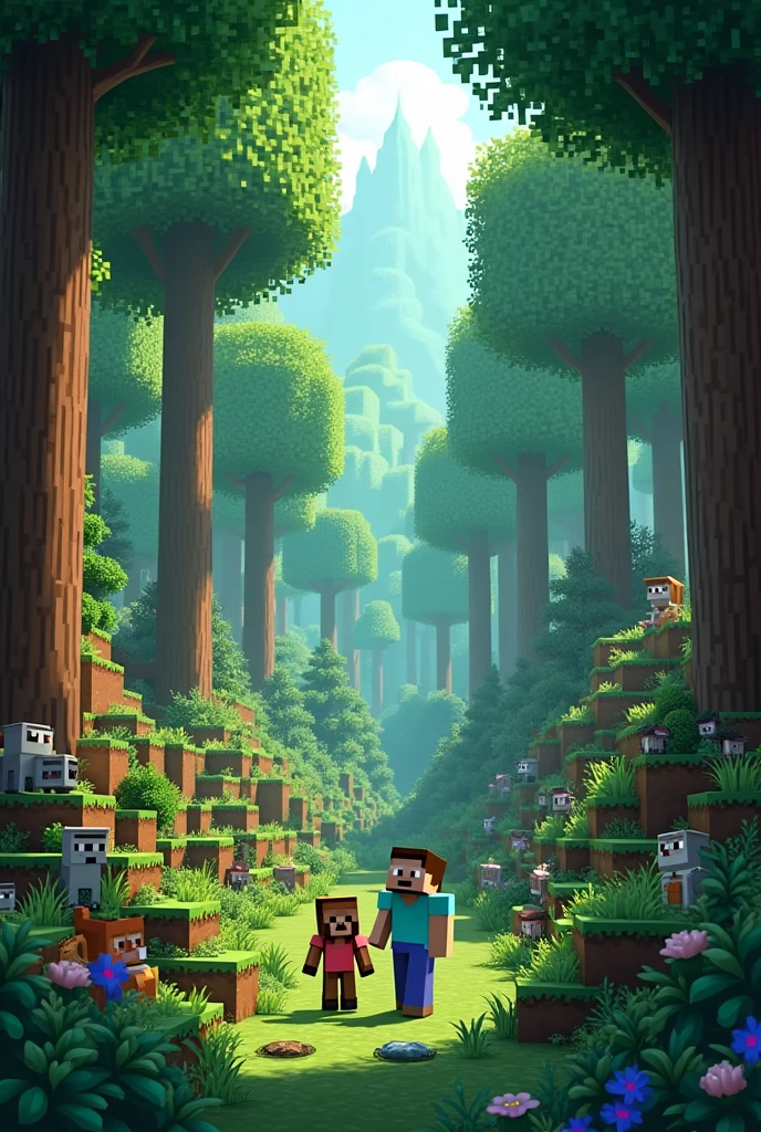 Pictures from the book real life is more extreme than any game that shows the comparison between reality and games. Suitable for children. Minecraft and the real world in comparison. Best in the forest