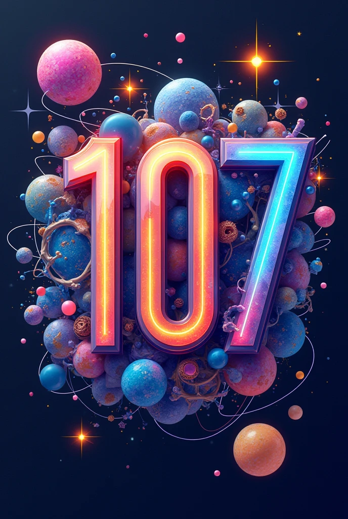 Letter "10a7"
colorful math physics chemistry theme background