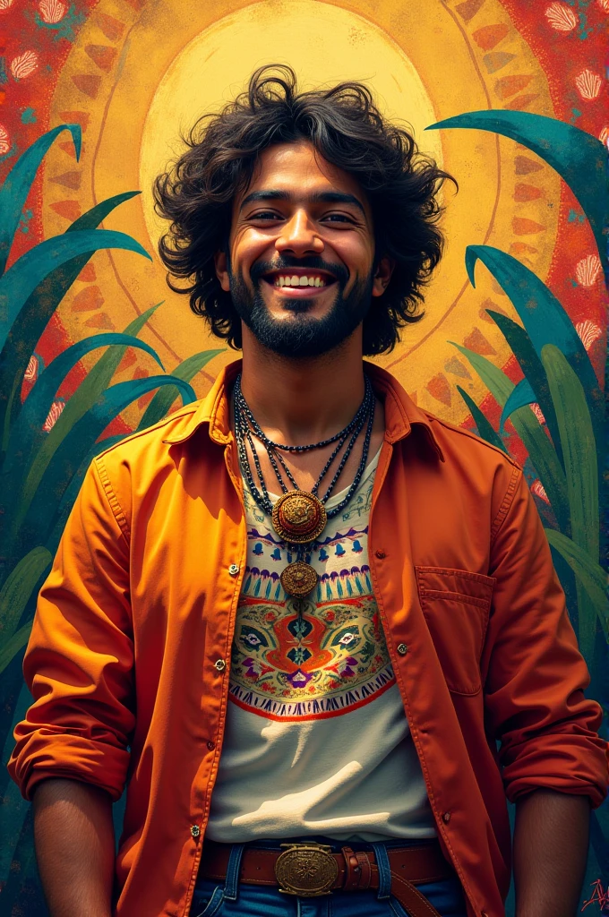 Colombian man loving his culture and diversity