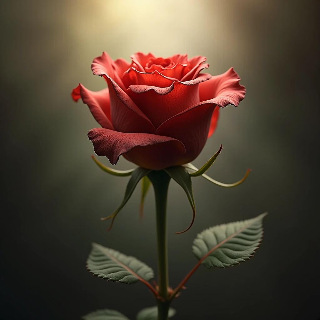 A wilted rose in the light、sorrow、beauty and the beast、