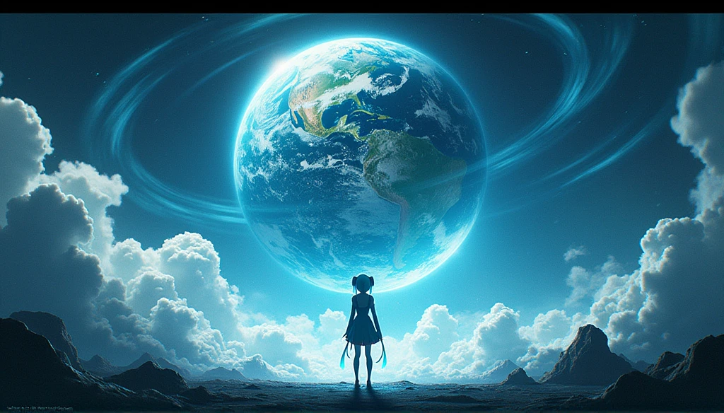 miku hatsune,Look at the Earth, it's a distorted world