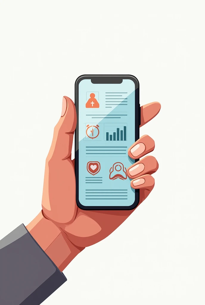 An illustration of a hand holding a phone scrolling through verified health information.